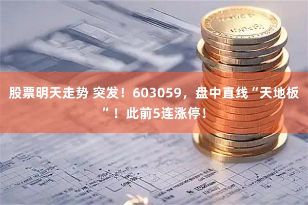 股票明天走势 突发！603059，盘中直线“天地板”！此前5连涨停！